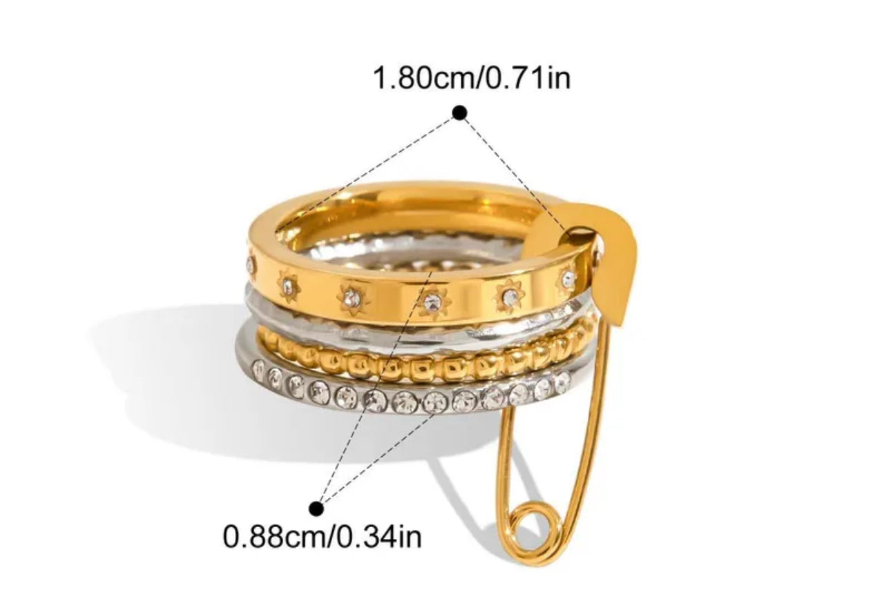 Stainless steel ring size 8