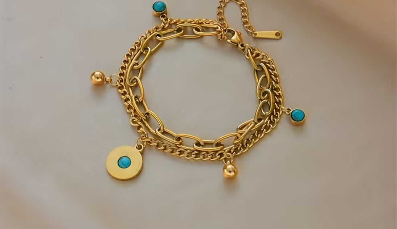 Stainless steel bracelet gold