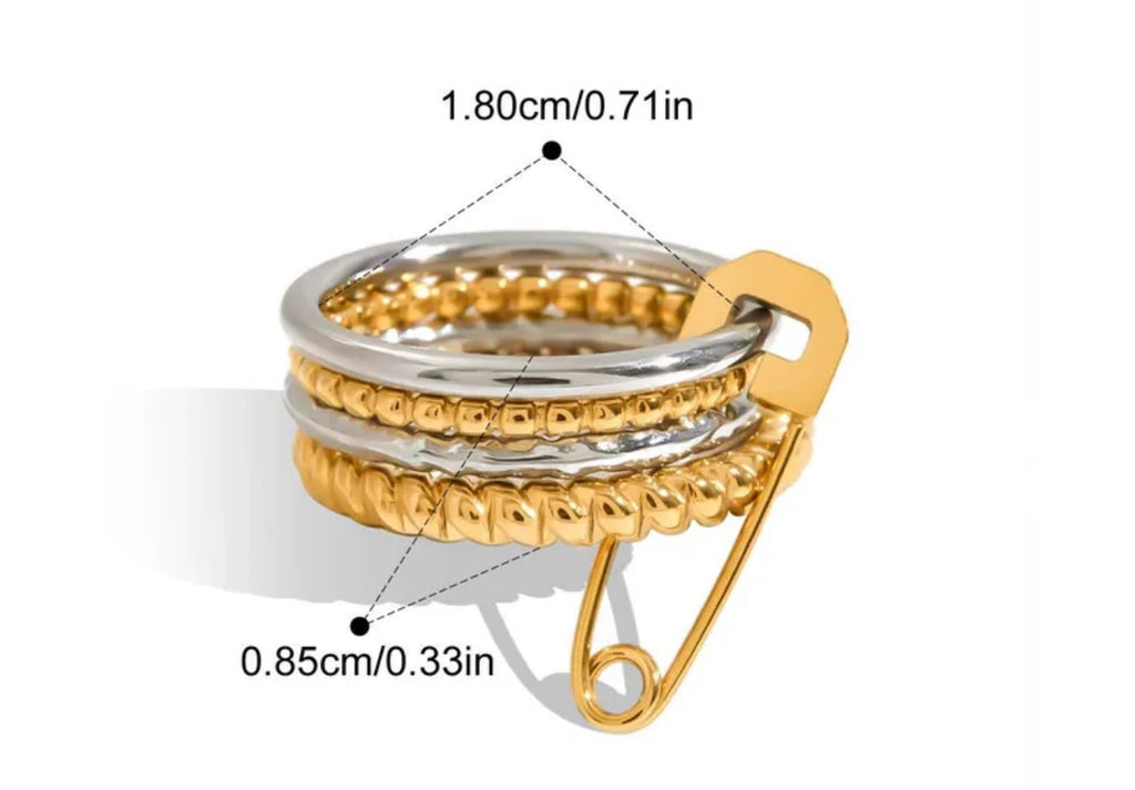 Stainless steel ring size 8