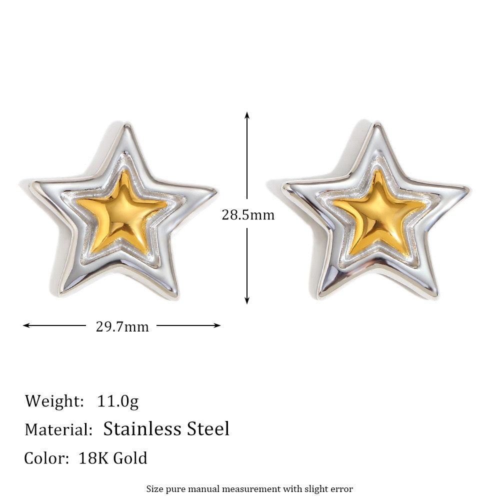 Stainless steel 18k earrings