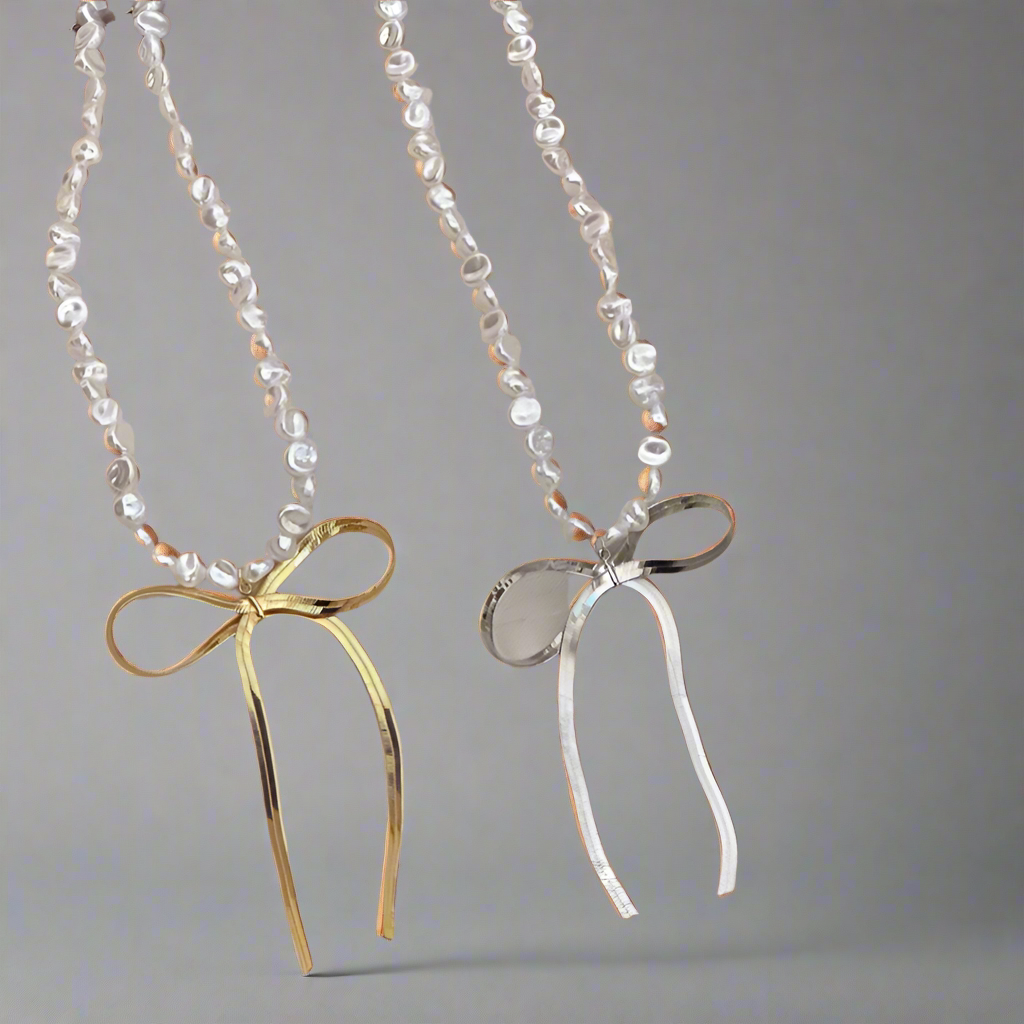 Stainless steel 18k necklaces silver