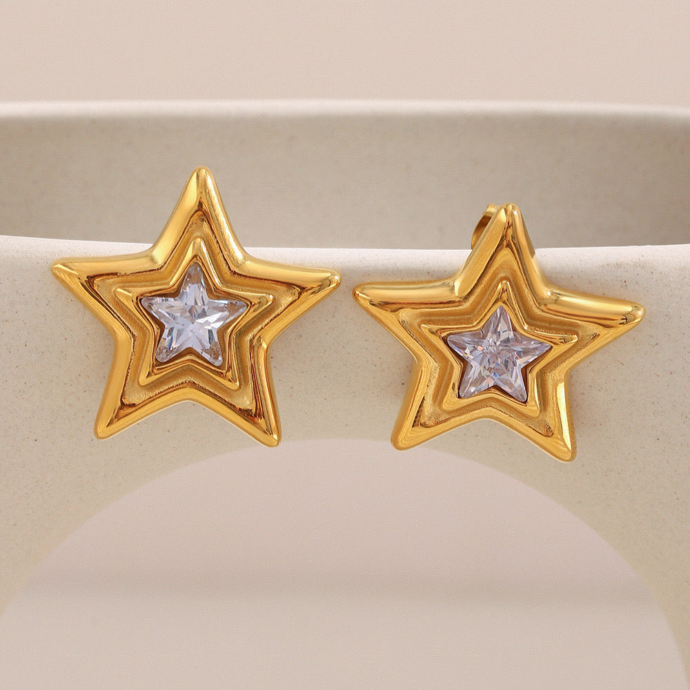 Stainless steel 18k earrings