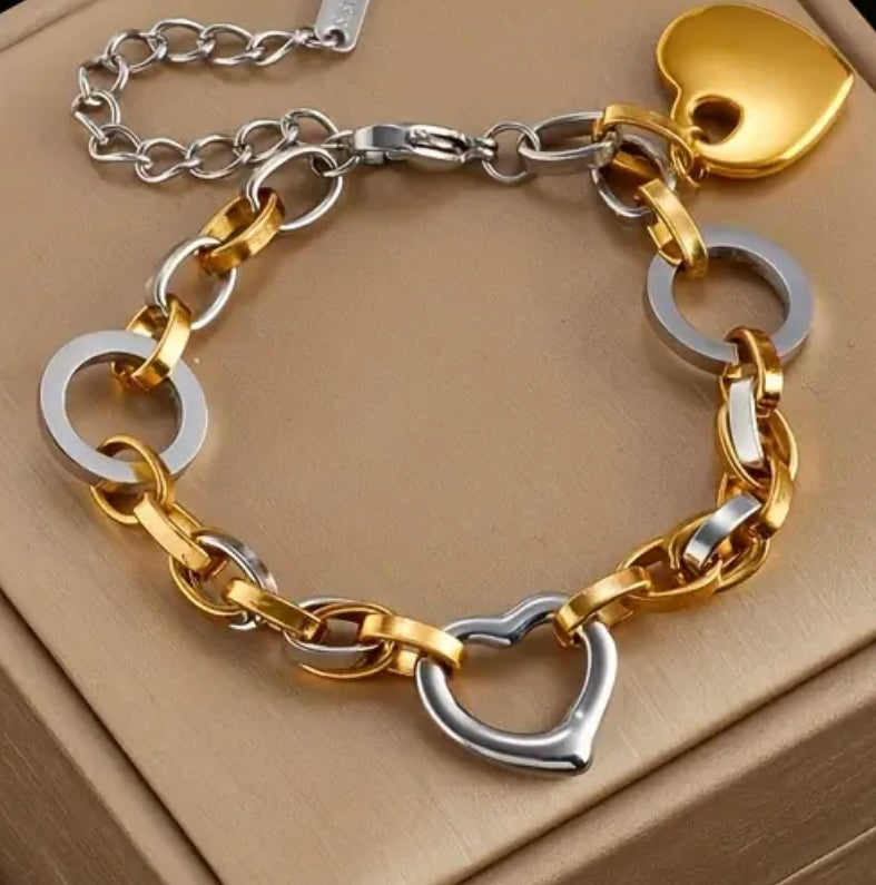 Stainless steel 18k bracelet