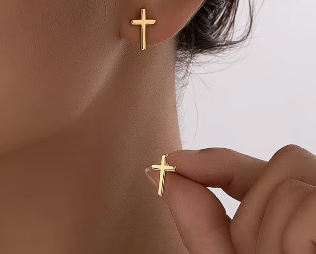 Stainless steel earrings gold