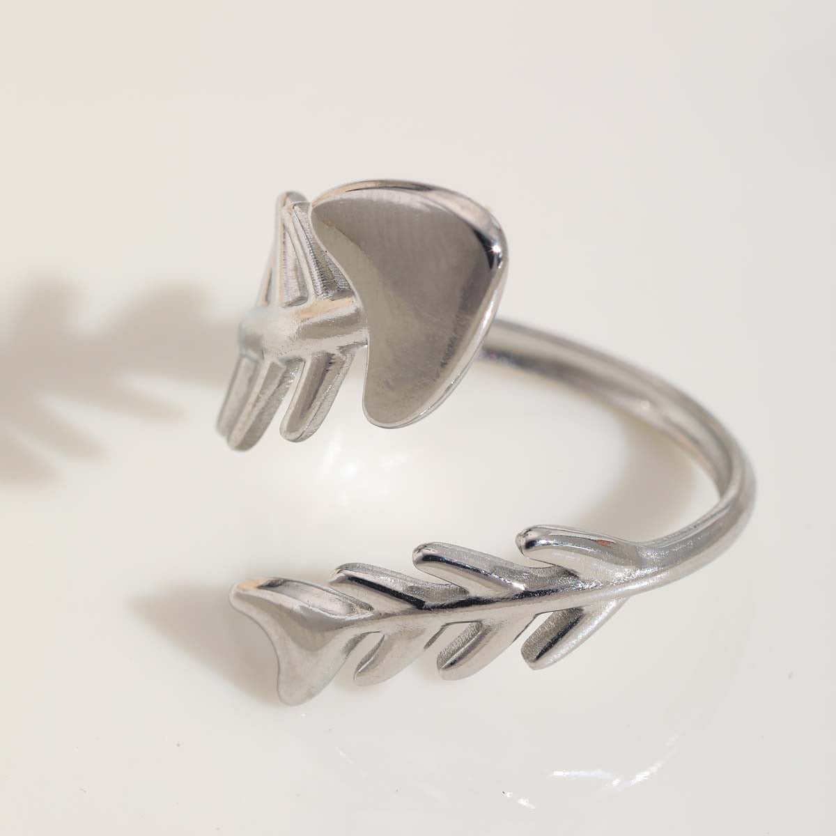 Stainless steel 18k ring silver
