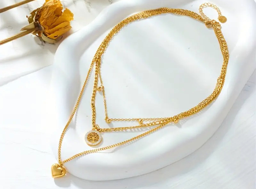 Stainless steel 18k necklace