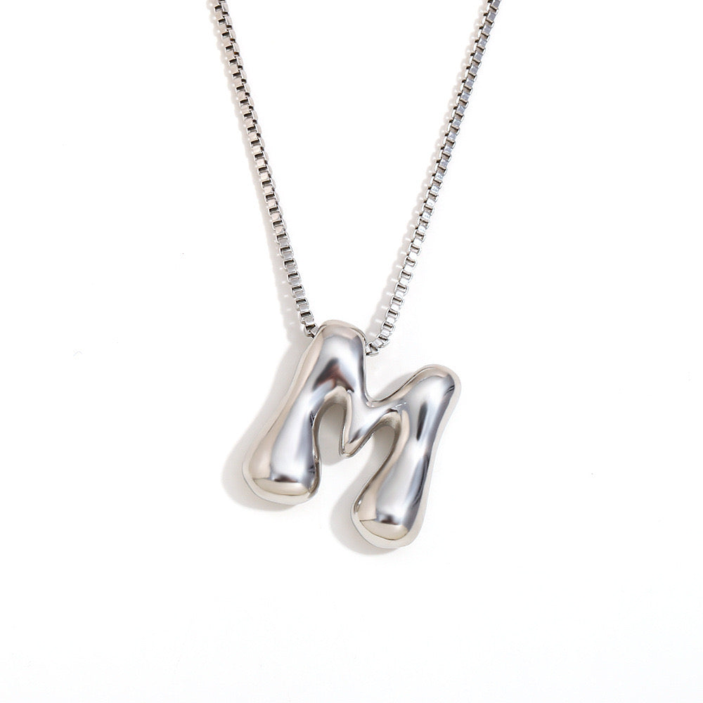 Stainless steel 18k necklace silver