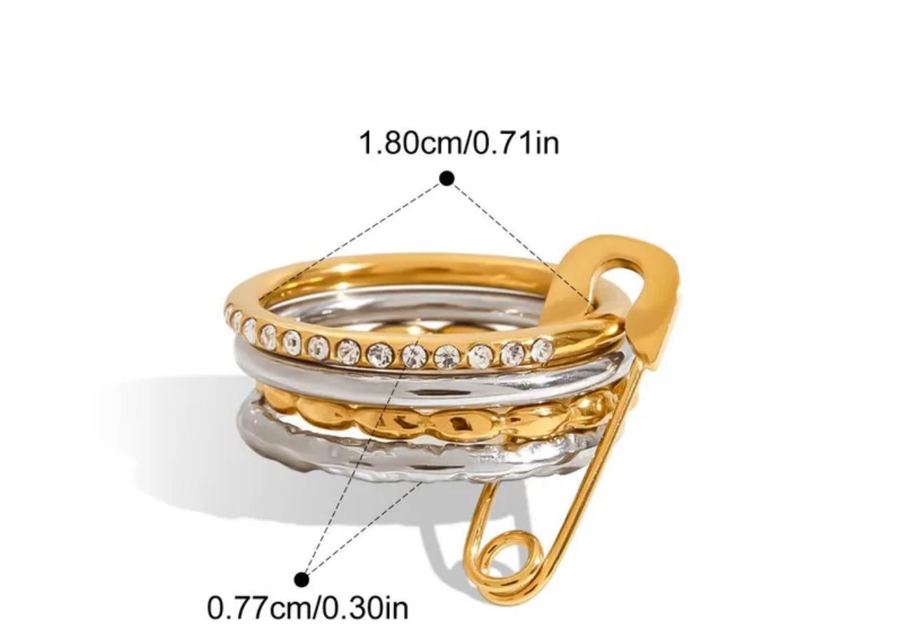 Stainless steel ring size 8