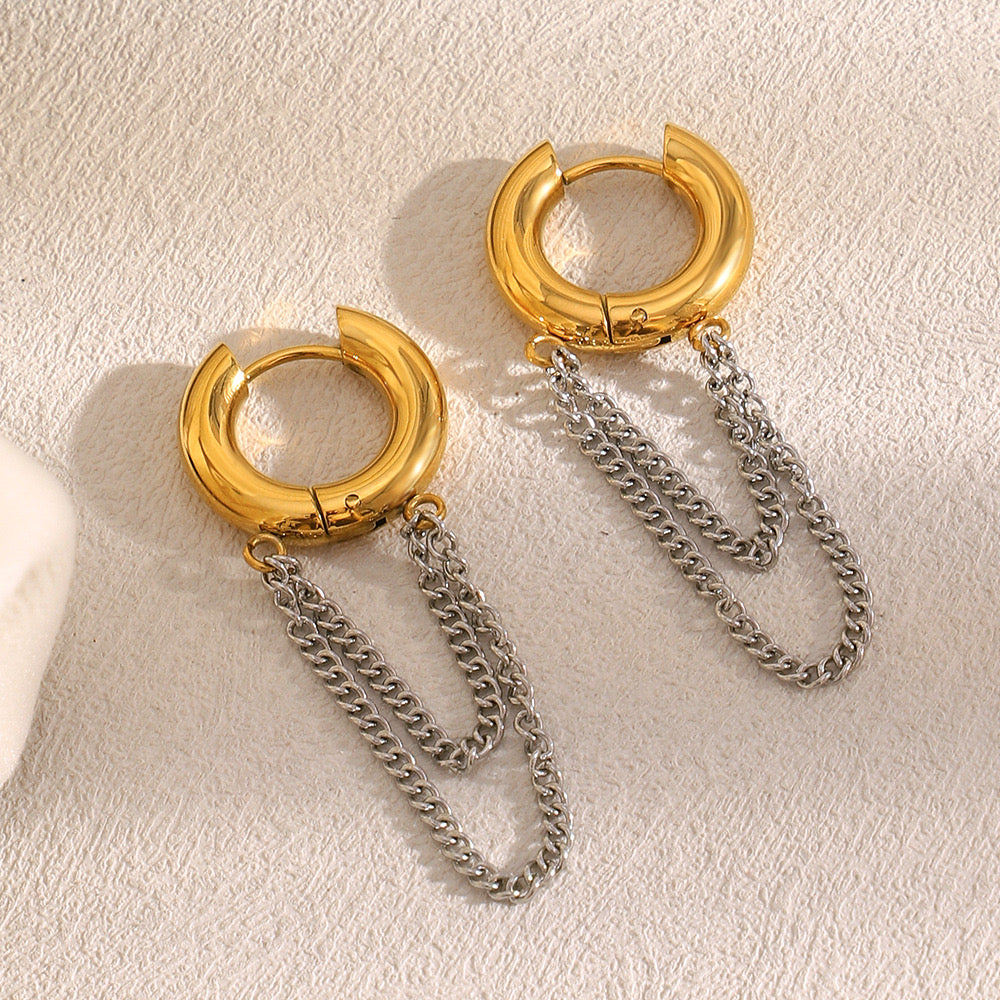 Stainless steel 18k earrings