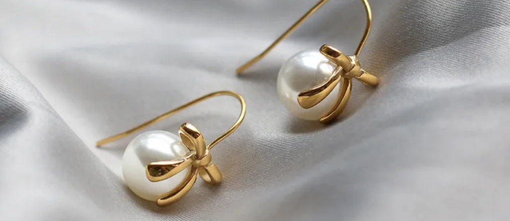 Pvd coated real gold plated 18K 304 stainless steel earrings