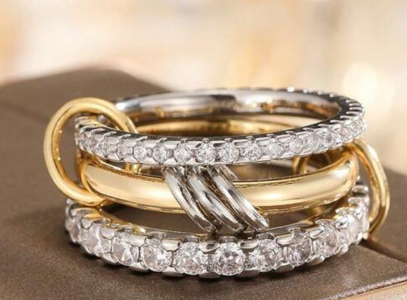 Ring multi layer 3 pcs size 11/21