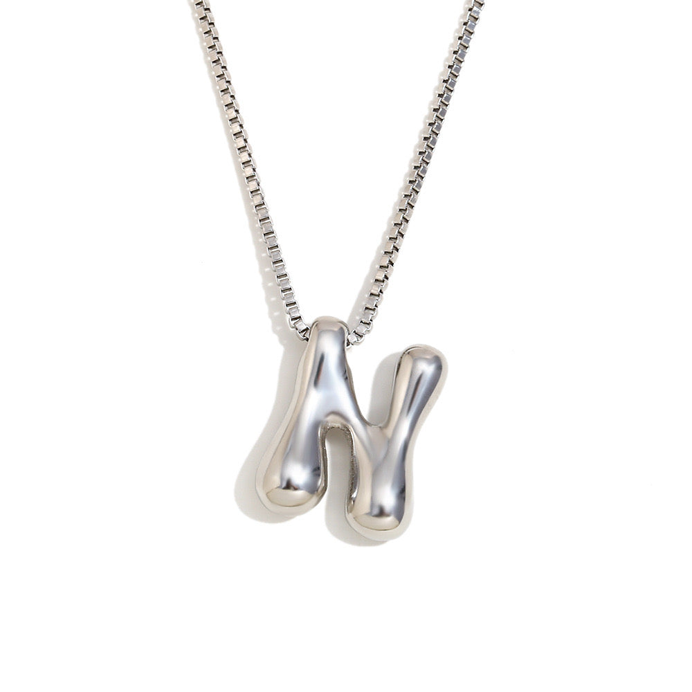 Stainless steel 18k necklace silver