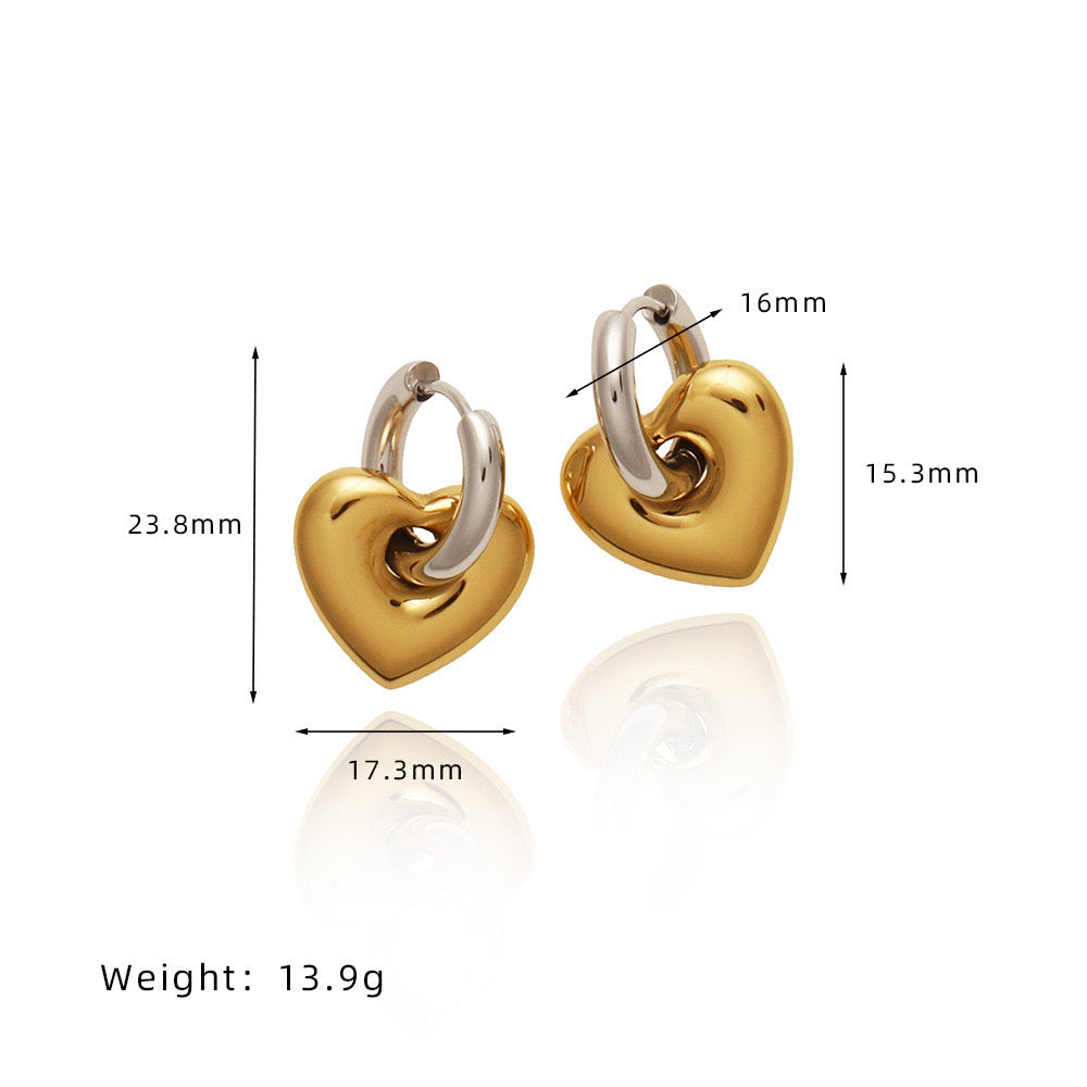 Stainless steel 18k earrings