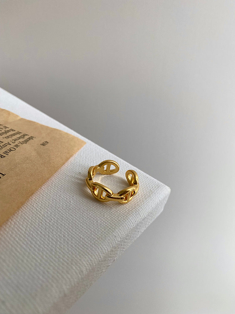 Stainless steel 18k ring