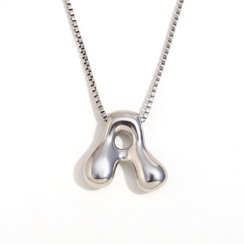 Stainless steel 18k necklace silver