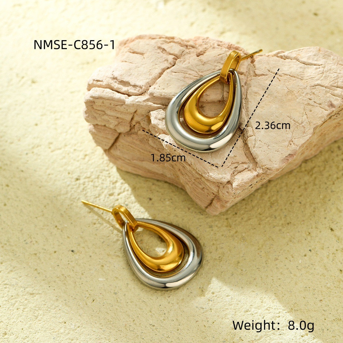 Stainless steel 18k earrings
