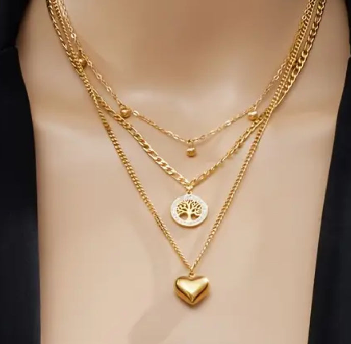 Stainless steel 18k necklace