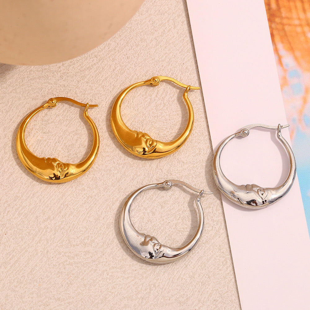 Stainless steel 18k earrings Gold
