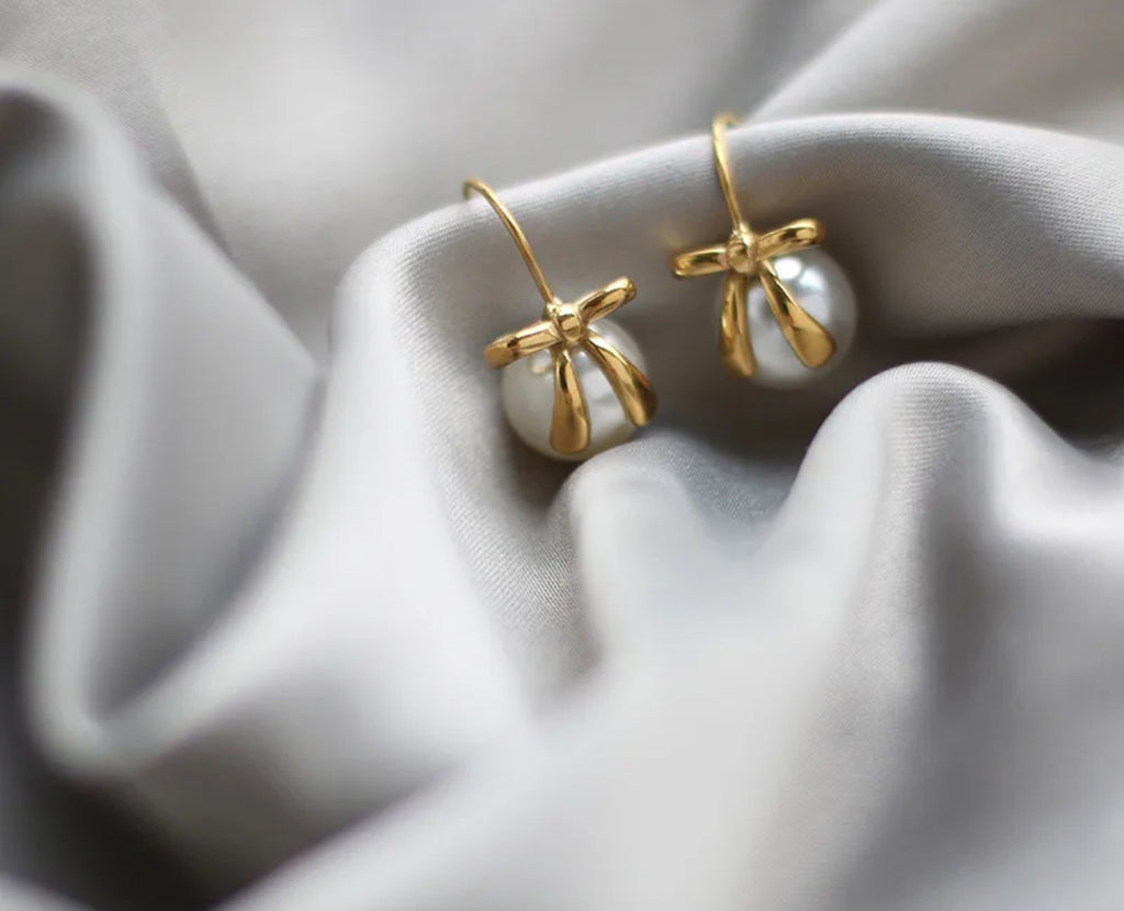 Pvd coated real gold plated 18K 304 stainless steel earrings