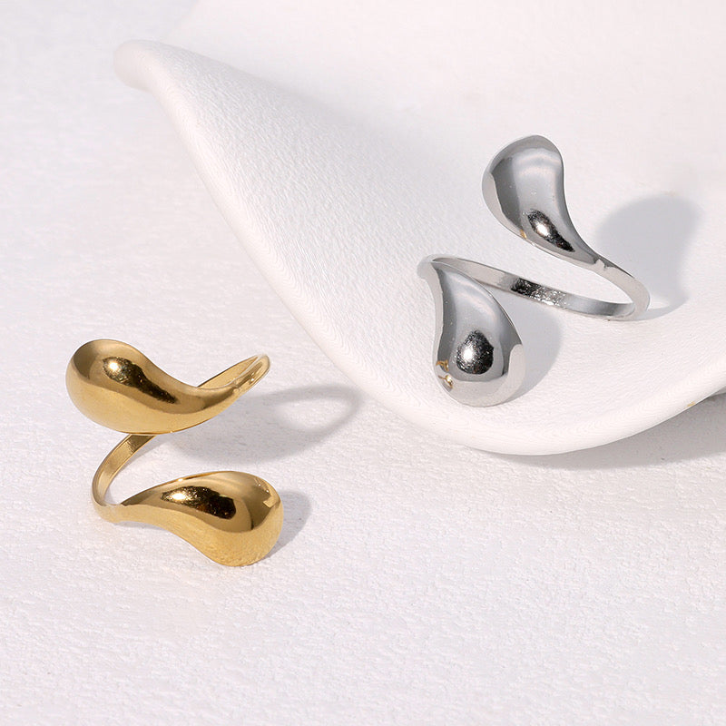 Stainless steel 18k ring gold
