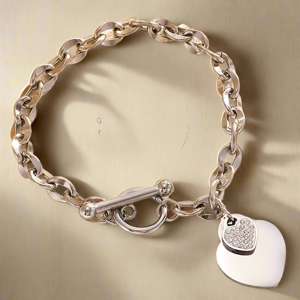 Stainless steel 18k bracelet silver