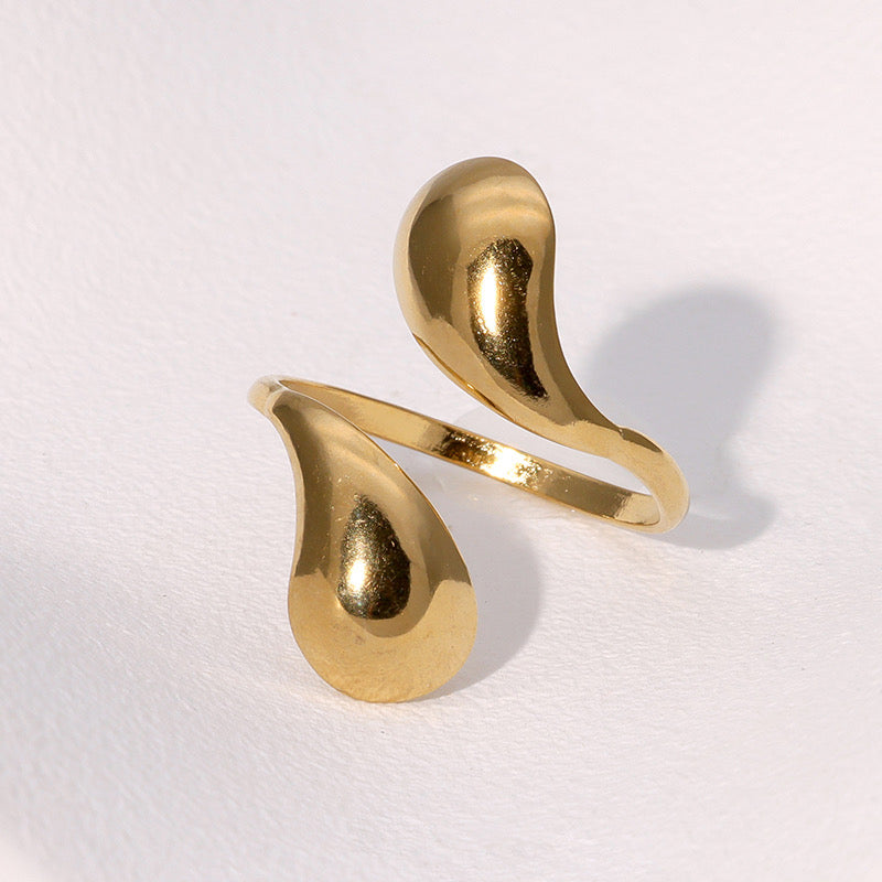 Stainless steel 18k ring gold