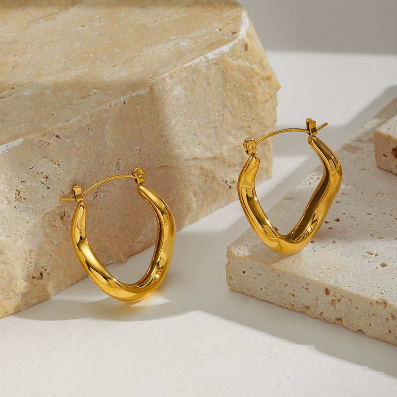 Stainless steel 18k earrings