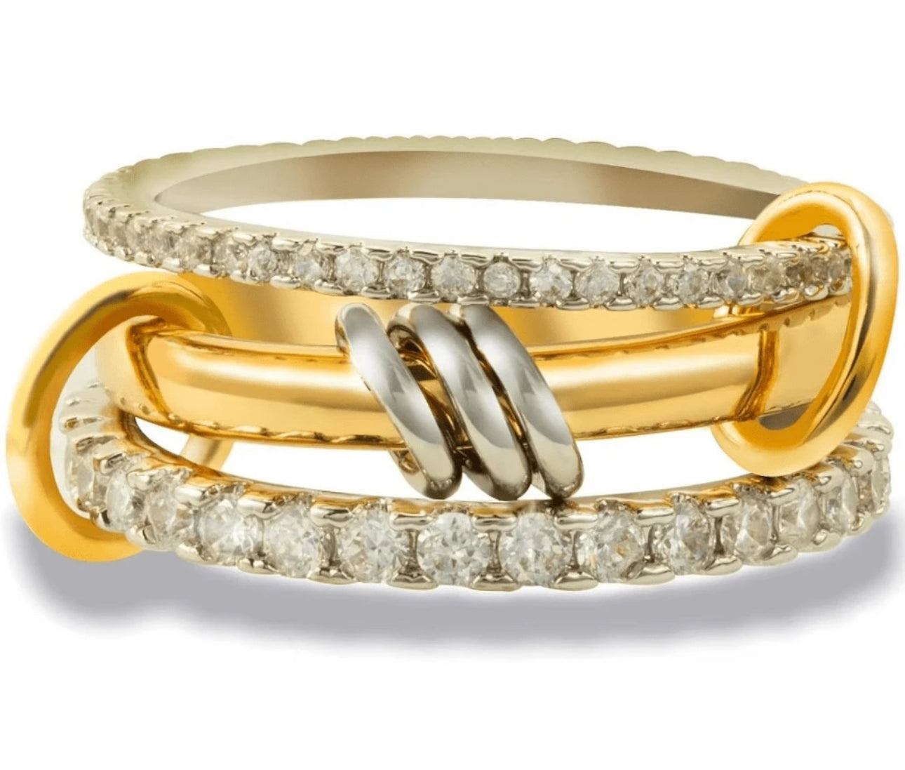 Stainless steel ring 3 layer size 7